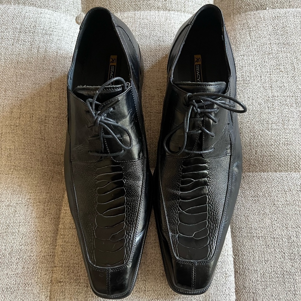 Leather Stacy Adam's Marcato alligator Lizard print dress Shoes